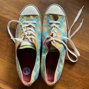 Sparkly Pastel Converse W8.5